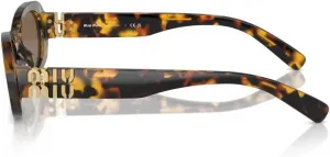 Женские узкие солнцезащитные очки Miu Miu, цвет Гавана, коричневый, один размер