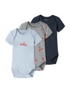 NAME IT Комбинезон/Боди в цвете Marine Blue, Light Blue, Mottled Grey