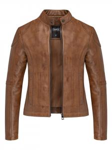 Кожаная куртка REPUBLIX, коричневый