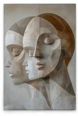 Картина на холсте A.S. Création Cubistic Family цвет beigegraucreme