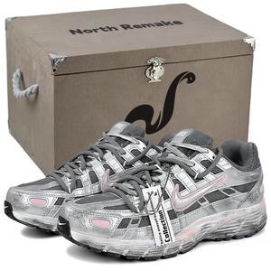 Nike Кроссовки женские P 6000 износостойкие и легкие с низким верхом серо-розовые