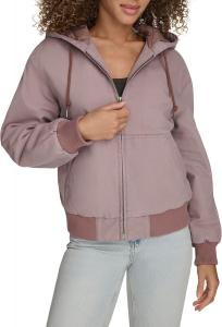Женская куртка-бомбер Levi's Workwear Hoody Bomber (стандартные и большие размеры), Purple Dove (Filled)