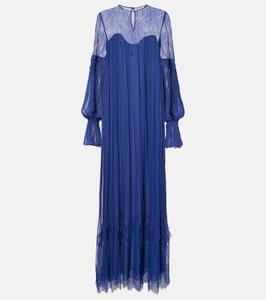 Платье Renia Chantilly из кружева Costarellos, Indigo (285)