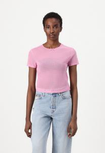 Футболка с принтом SLIM SCRIPT Tommy Jeans, розовый