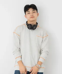 Толстовка с цветным швом (для взрослых) Chil2, цвет Oatmeal