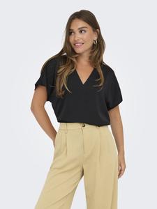 Блуза ONLY ONLLUCY LIFE V NECK, Black
