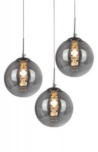 Подвесной светильник Nettlife Energie 3-flammig, сланцево-серый