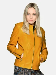 Кожаная куртка JCC "31024025", желтый