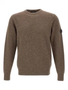 Свитер с нашивкой-логотипом Peuterey, коричневый