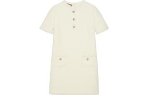 Платье Gucci с короткими рукавами, слоновая кость
