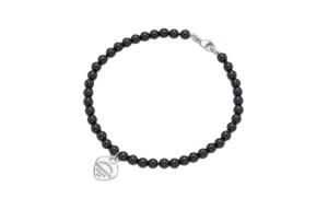 TIFFANY & CO. Серебряный браслет с ониксом Women's Black