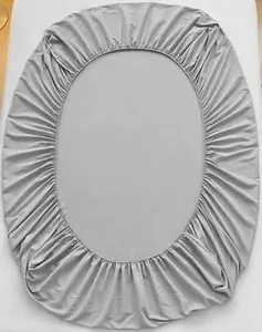 Простыня на резинке джерси 200х220+25 серая Cotton Market