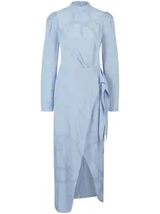 Платье с драпировкой и принтом HUGO, синий