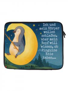 Mr. & Mrs. Panda Сумка для ноутбука с изображением пингвина и луны, с надписью белого цвета