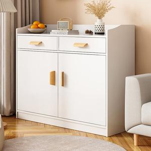 Lanyu Комод 80х36х80 см для спальни и гостиной, современный, 2 дверцы и 2 ящика, цвет warm white
