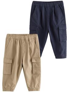 Узкие брюки Next, темно-бежевый/темно-синий