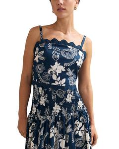 Топ с принтом Evalina Phase Eight, синий