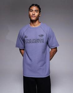 Футболка ASOS DESIGN из плотной ткани свободного кроя реглан с вафельной графикой