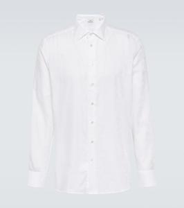 Хлопковая рубашка с узором пейсли Etro, белый