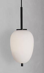 Подвесной светильник Nova Luce Lato Typ C, дымчатое стекло / алюминий - 1 пламя - черный