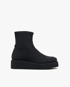 Женские ботильоны из эластичной ткани с облицованной танкеткой Weekend by Pedro Miralles, черный