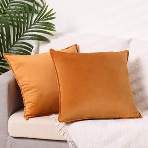 Бархатные пледы для домашнего декора, однотонные наволочки для дивана, дивана в гостиной, 18 x 18 дюймов Unique Bargains, черный