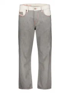 Джинсы с пятью карманами и эффектом потертости Diesel, серый