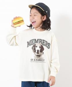 Футболка с длинным рукавом и крупным силуэтом дьявольской лабрадорши, 100% хлопок Devirock, цвет 003-Dog-Off White