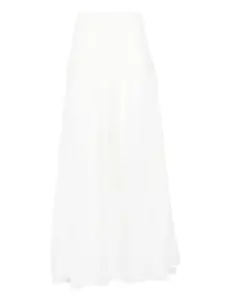 Юбка в складку из шелковой вуали Paris Georgia, белый