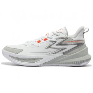 361° Биг3 тим амортизирующие противоскользящие и износостойкие низкие баскетбольные кроссовки мужские бело-серые, цвет White Gray