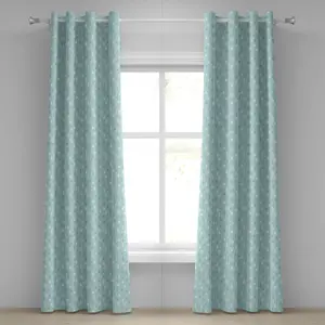 Светло-голубая штора на люверсах ABAKUHAUS, мотив отдельных капель разных цветов, изображение неба с моросящими осадками, декоративные двухпанельные шторы, 280 см x 175 см, сине-белая Abakuhaus