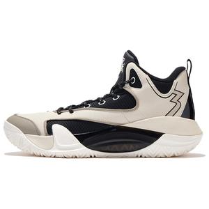 361° Средние баскетбольные кроссовки для мужчин, устойчивые к скольжению и износу, бежево-черные