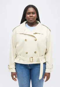 Короткая водоотталкивающая куртка-тренч curve, летняя куртка Tommy Hilfiger Curve, Light Silt