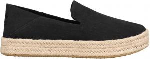 Женские слипоны TOMS Carolina, повседневные эспадрильи на плоской подошве, Twill Black