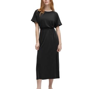 Женское платье с открытой спиной и короткими рукавами Lululemon, черный