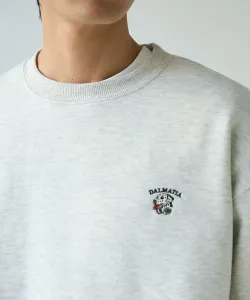 Толстовка с круглым вырезом и вышивкой в виде собаки теплая Coen, цвет Lt.Gray