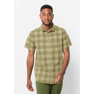 Функциональная рубашка Jack Wolfskin "HIGHLANDS SHIRT M", цвет Bay-Leaf-Check