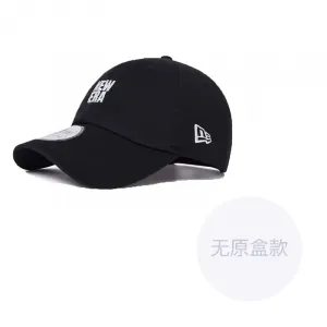 New Era Хлопковая бейсболка унисекс черная, Black