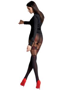 Колготки Adrian n, цвет blackred