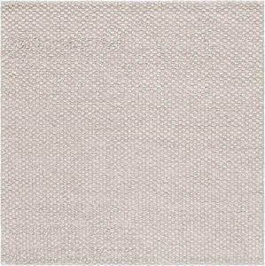 Ковер SAFAVIEH, 183 x 183 см, Vermont Collection, Silver & Ivory, ручной работы из шерсти, идеально для гостиной, столовой, спальни (VRM851G-6SQ)