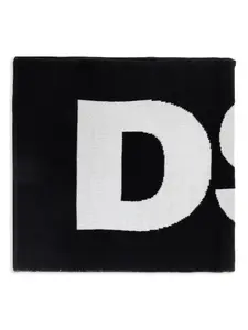 Вязаный шарф с логотипом DSQUARED2, черный