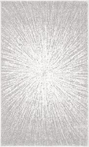 Ковер SAFAVIEH, 67 x 122 см, коллекции Evoke - Dark Grey & Ivory, абстрактный дизайн Burst, без линьки и простой в уходе, идеален для помещений с высокой проходимостью: прихожая, гостиная, спальня (EVK228H)