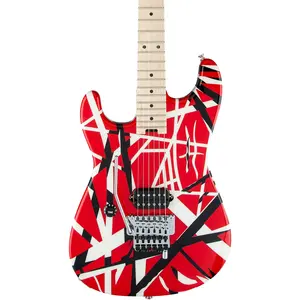 Электрогитара EVH Striped Series для левшей, красные, черные и белые полосы