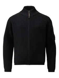 Кардиган на молнии в рубчик C.P. Company Kids, синий