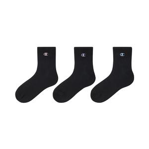 Унисекс носки Crew 3 пары Champion, черный (Small Logo Mid-Calf Socks-3 Pack)