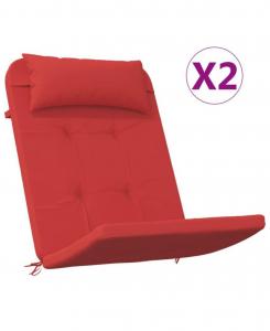 Подушки для кресла Адирондак, 2 шт, красная ткань Оксфорд vidaXL, Red