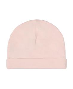 Детская шапочка-бини для девочек, однотонная, из хлопка MeMoi, Barely pink