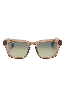 Солнцезащитные очки с квадратной оправой Maui Jim, коричневый