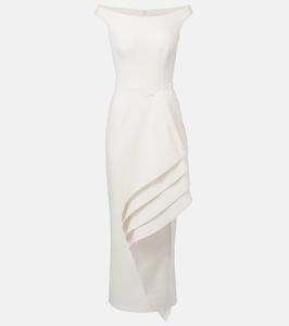 Платье миди Bree с драпировкой Safiyaa, слоновая кость