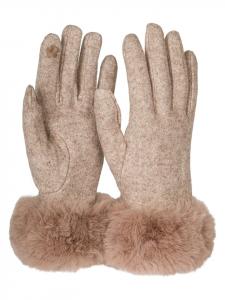 StyleBREAKER Перчатки для сенсорных экранов коричневого цвета